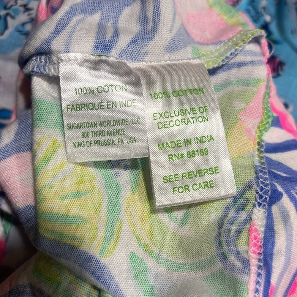 Lilly Pulitzer Mini Pearl Romper Large (8-10) Multi Havana Cocktail print - Picture 9 of 9